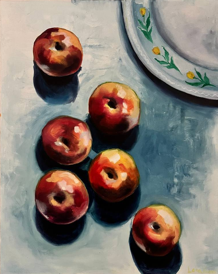 red apples oil painting