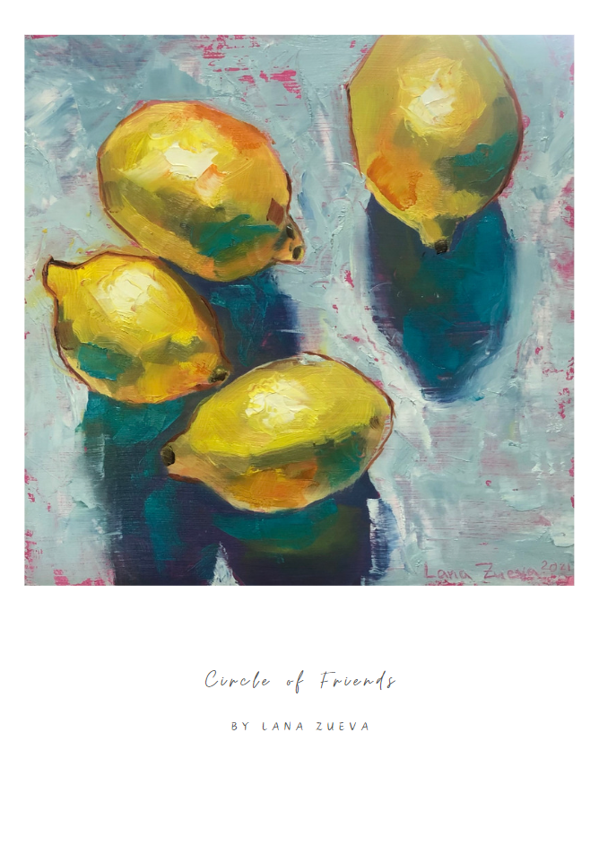 Juicy Lemons art print by Lana Zueva